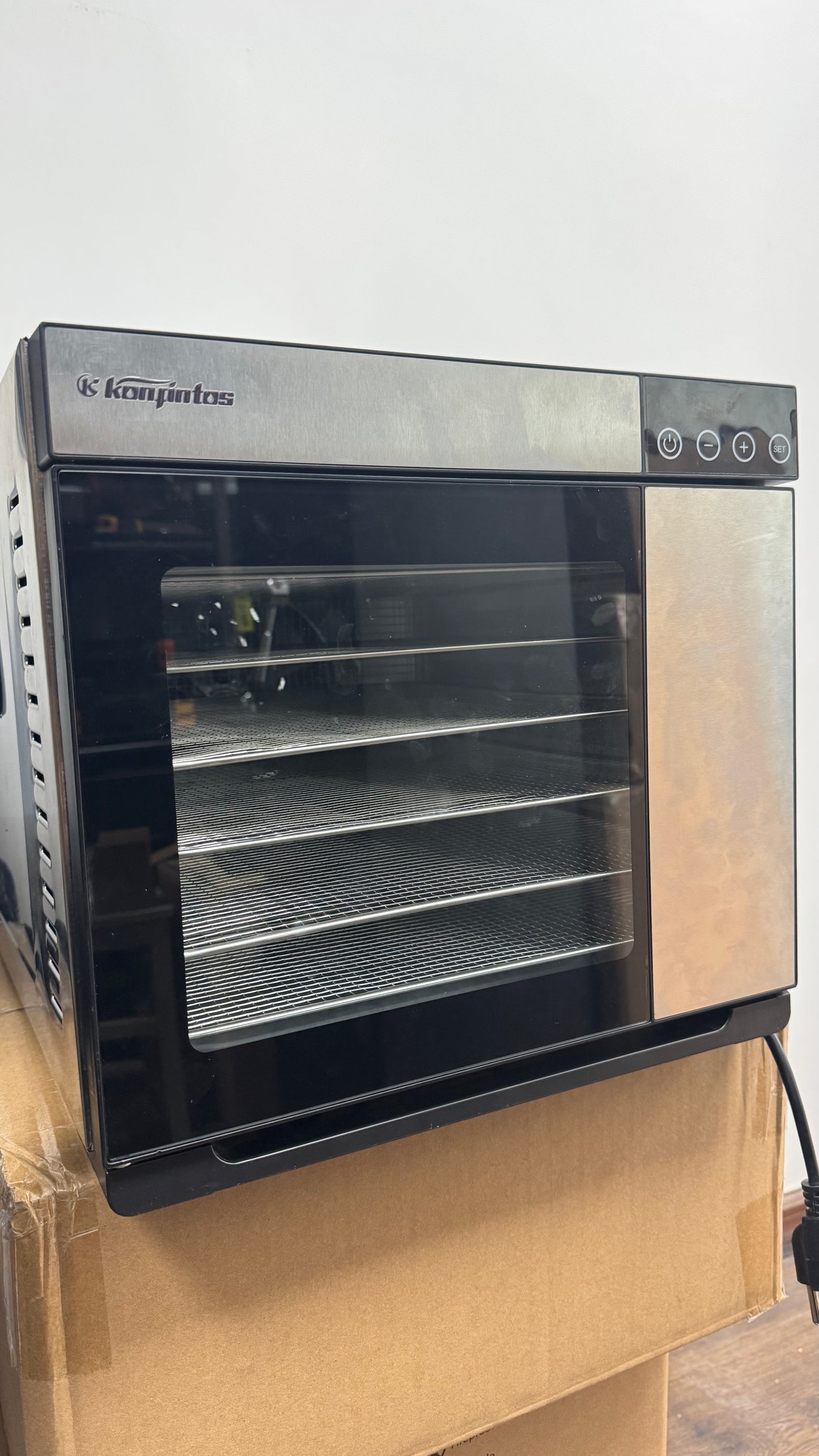 Food Electric Toaster Ovens for Jerky, 6 Stainless Steel Trays Electric Toaster Ovens Machine for Meat, Fruits, Beef Jerky, Mushroom, with Time and Temperature Control, Electric toaster ovens Cookbook included, Freeze Dryer