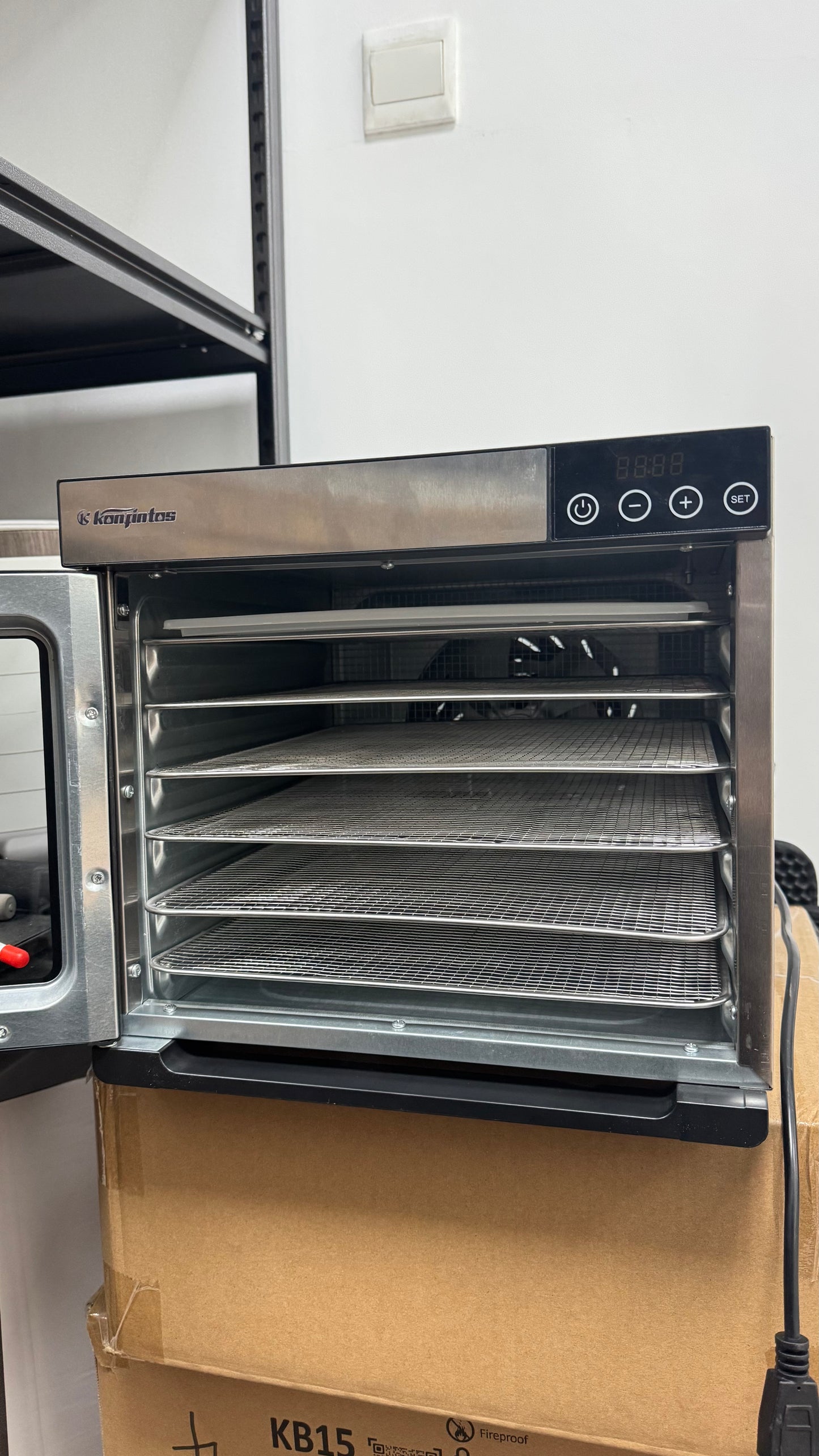 Food Electric Toaster Ovens for Jerky, 6 Stainless Steel Trays Electric Toaster Ovens Machine for Meat, Fruits, Beef Jerky, Mushroom, with Time and Temperature Control, Electric toaster ovens Cookbook included, Freeze Dryer