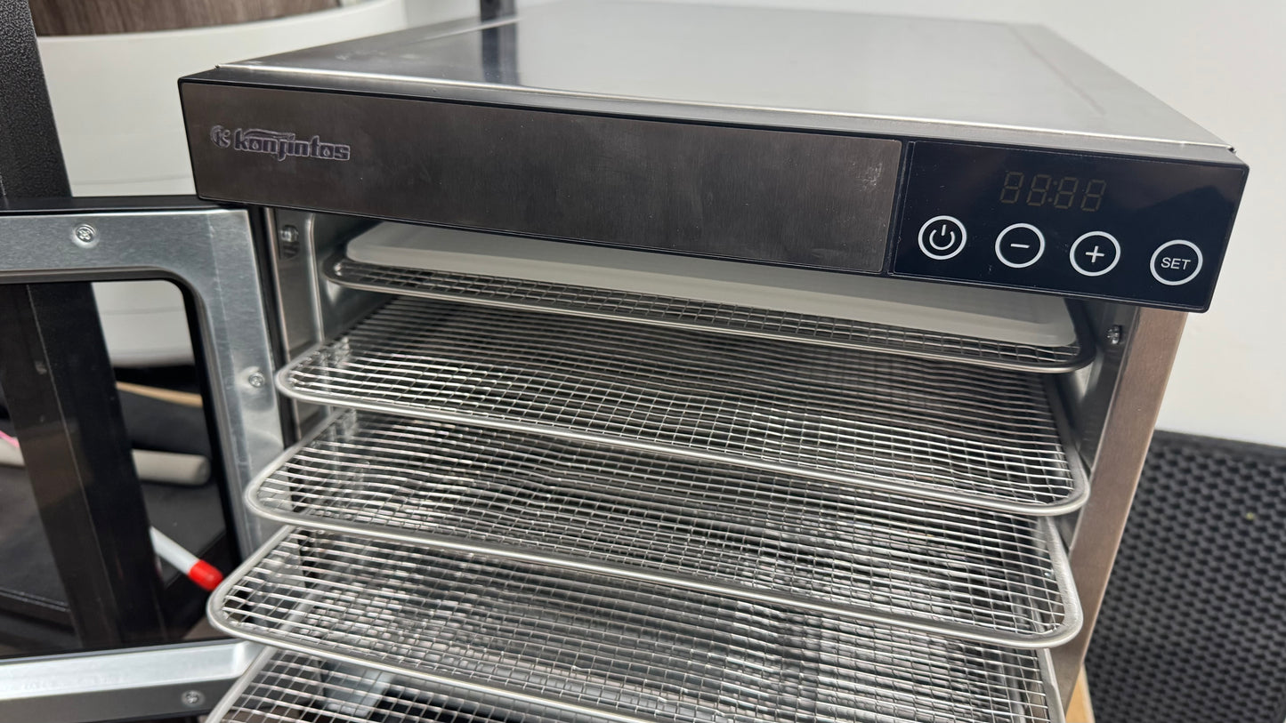 Food Electric Toaster Ovens for Jerky, 6 Stainless Steel Trays Electric Toaster Ovens Machine for Meat, Fruits, Beef Jerky, Mushroom, with Time and Temperature Control, Electric toaster ovens Cookbook included, Freeze Dryer