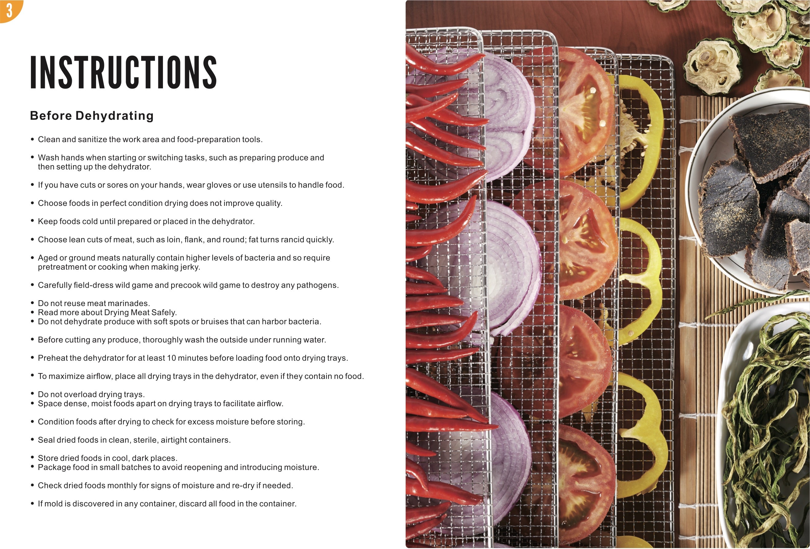 Food Dehydrator Recipes page 3: Before Dehydrating