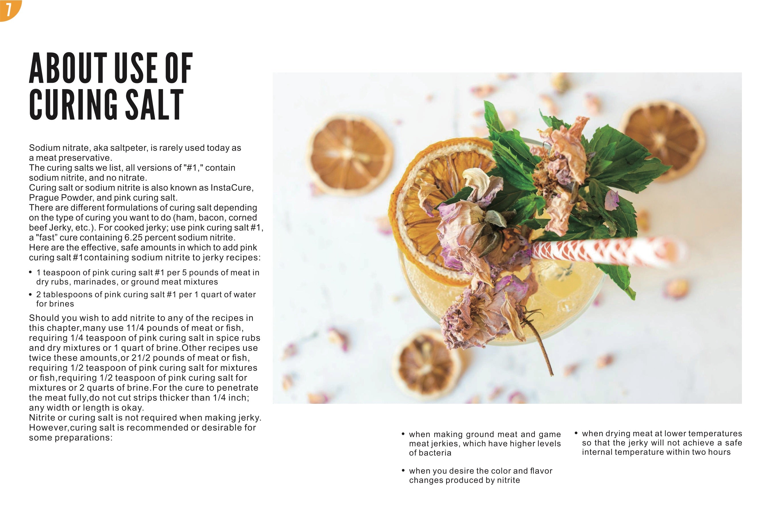 Food Dehydrator Recipes page 7: About Use of Curing Salt