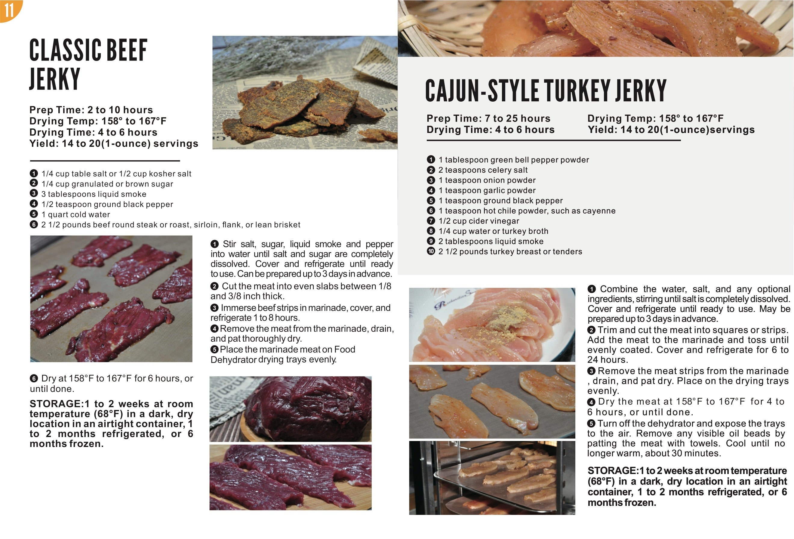 Food Dehydrator Recipes page 11: Classic Beef and Turkey Jerky
