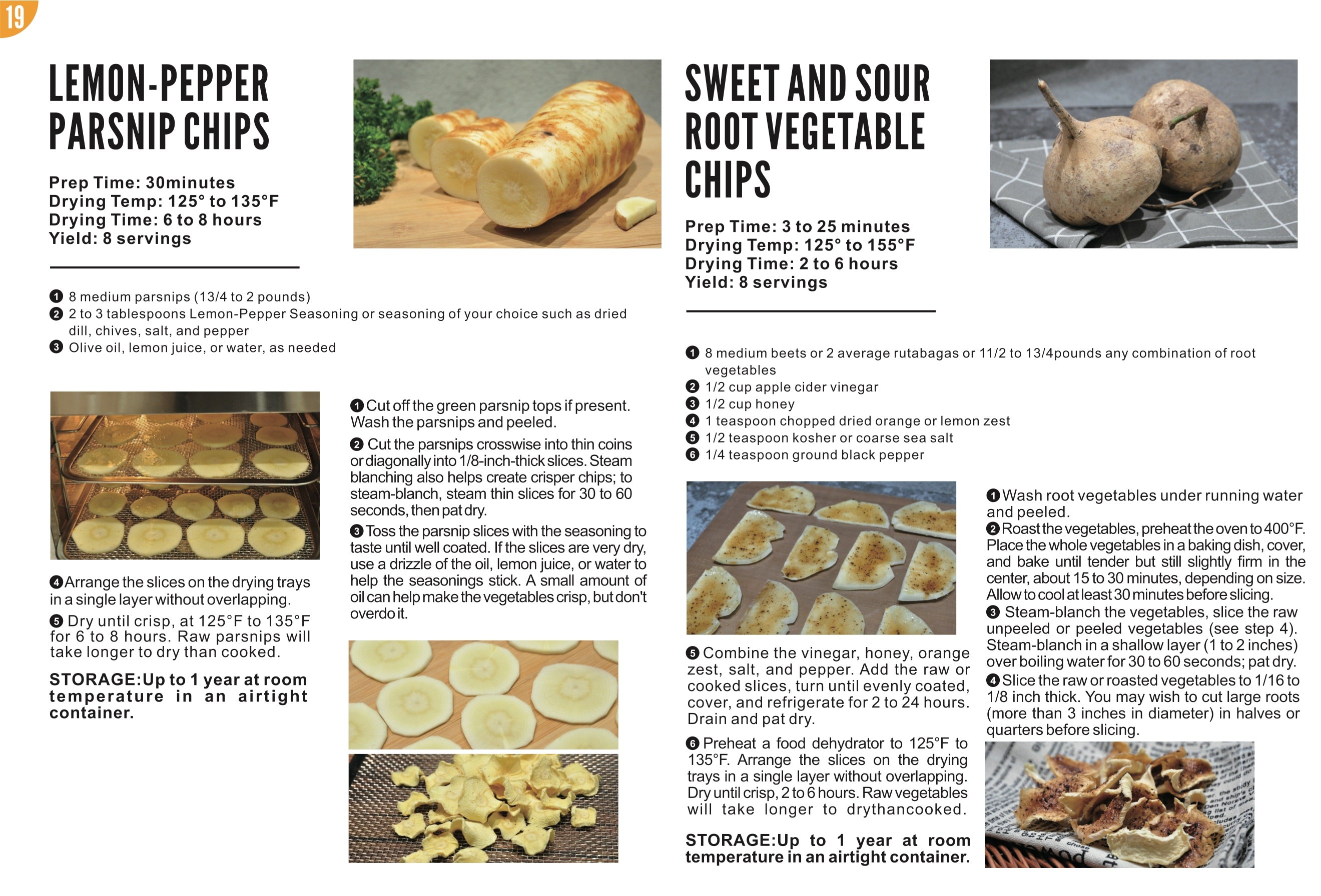 Food Dehydrator Recipes page 19: Parsnip and Root Vegetable Chips